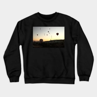 Setting Off Pre-dawn, Goreme, Turkey Crewneck Sweatshirt